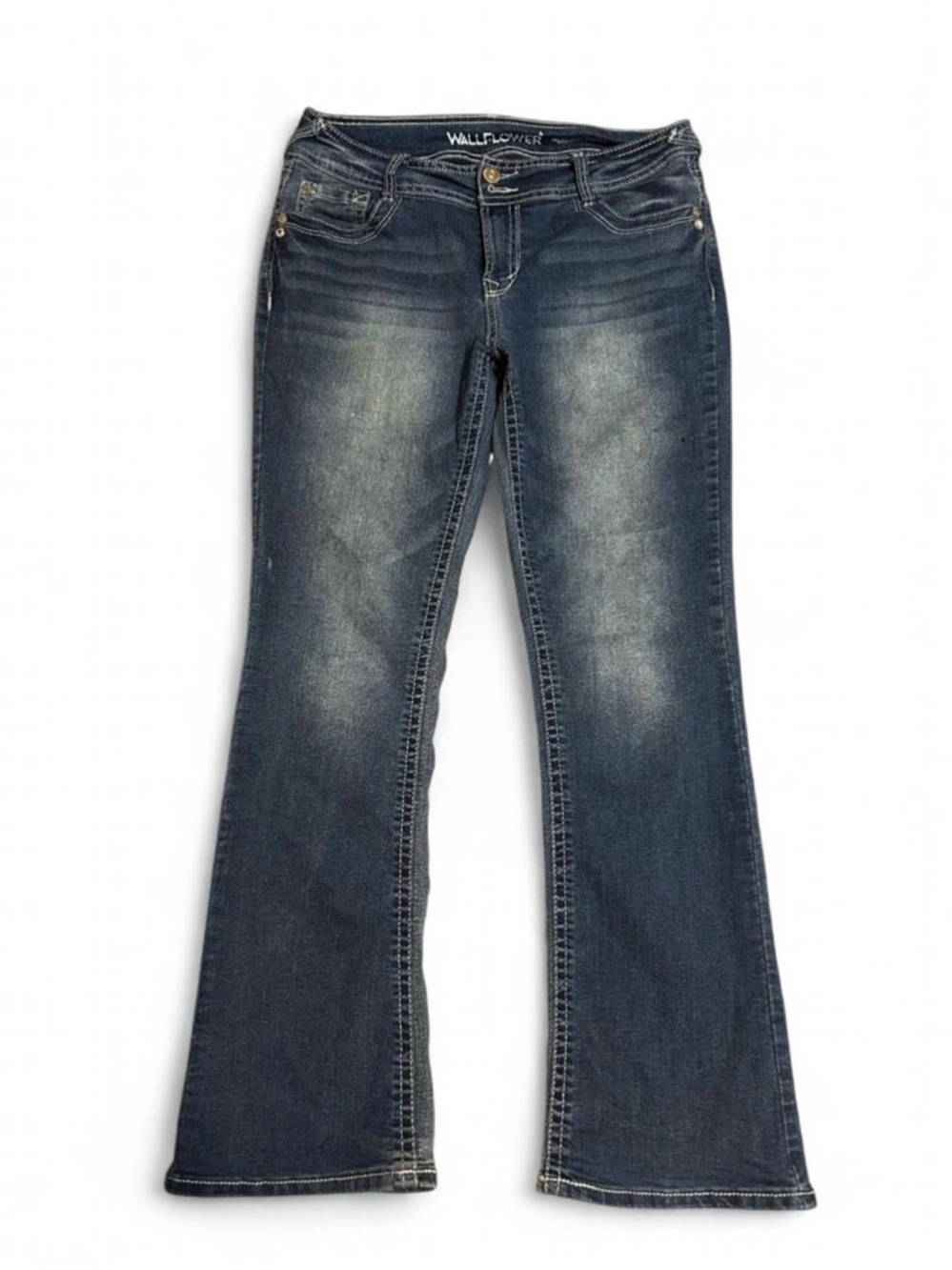Wallflower Dark Blue Denim Jeans with Contrast Stitching - Picture 3 of 5